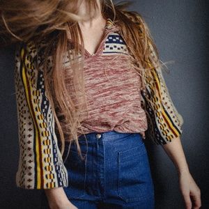 Vintage 1970's Bell Sleeve Sweater